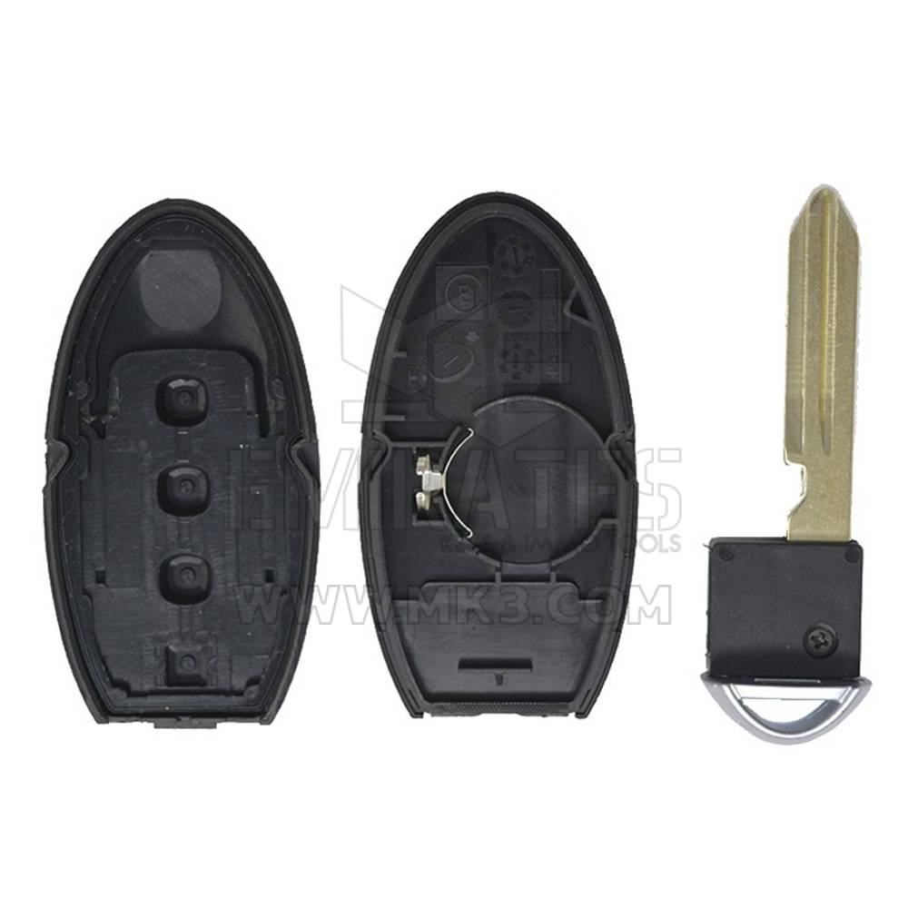 Alta Qualidade Aftermarket Infiniti Smart Remote Key Shell 3+1 Botão Com Ranhura Lateral Tipo de Bateria Direita, Substituição de conchas de chaveiro Chaves dos Emirados 