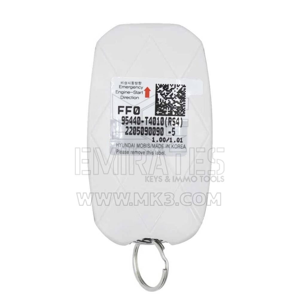 New Genesis G90RS4 2022 Genuine / OEM Smart Remote Key 4+1 Buttons 433MHz White Color OEM Part Number: 95440-T4010 FCC ID TQ8-FOB-4F53U | Emirates Keys