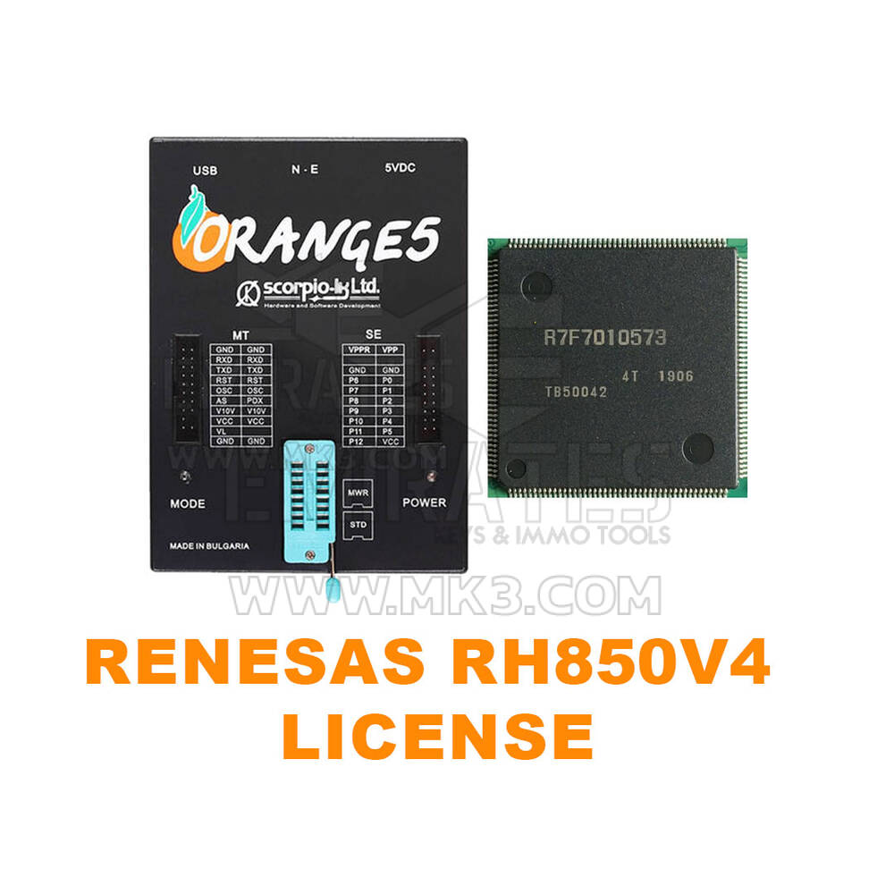 Licencia Orange5 Renesas RH850V4.3 para dispositivo programador Orange 5