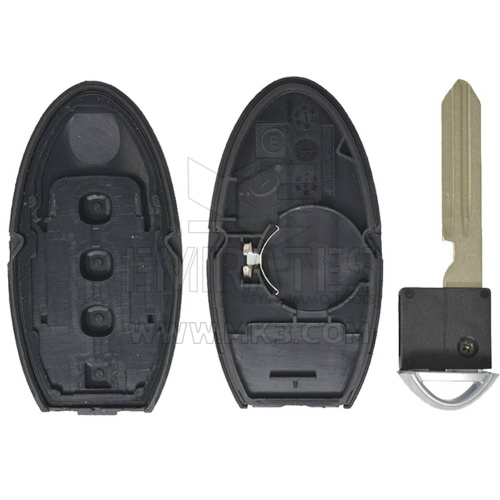 Nuovo aftermarket Nissan Altima 2008-2012 Guscio remoto Smart Key 3 + 1 pulsanti con scanalatura laterale destra Tipo di batteria | Chiavi degli Emirati