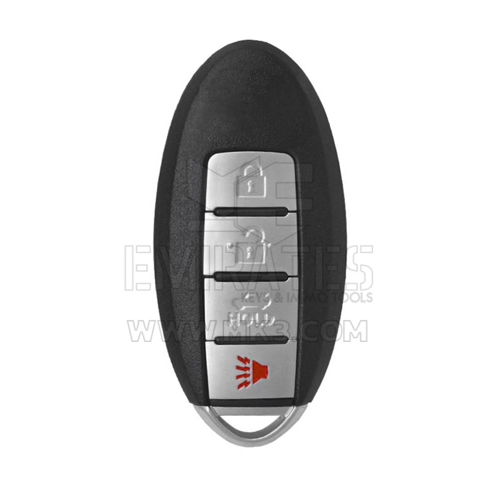Nissan Altima 2008-2012 Smart Key Remote Shell 3 + 1 botões com ranhura lateral tipo bateria direita