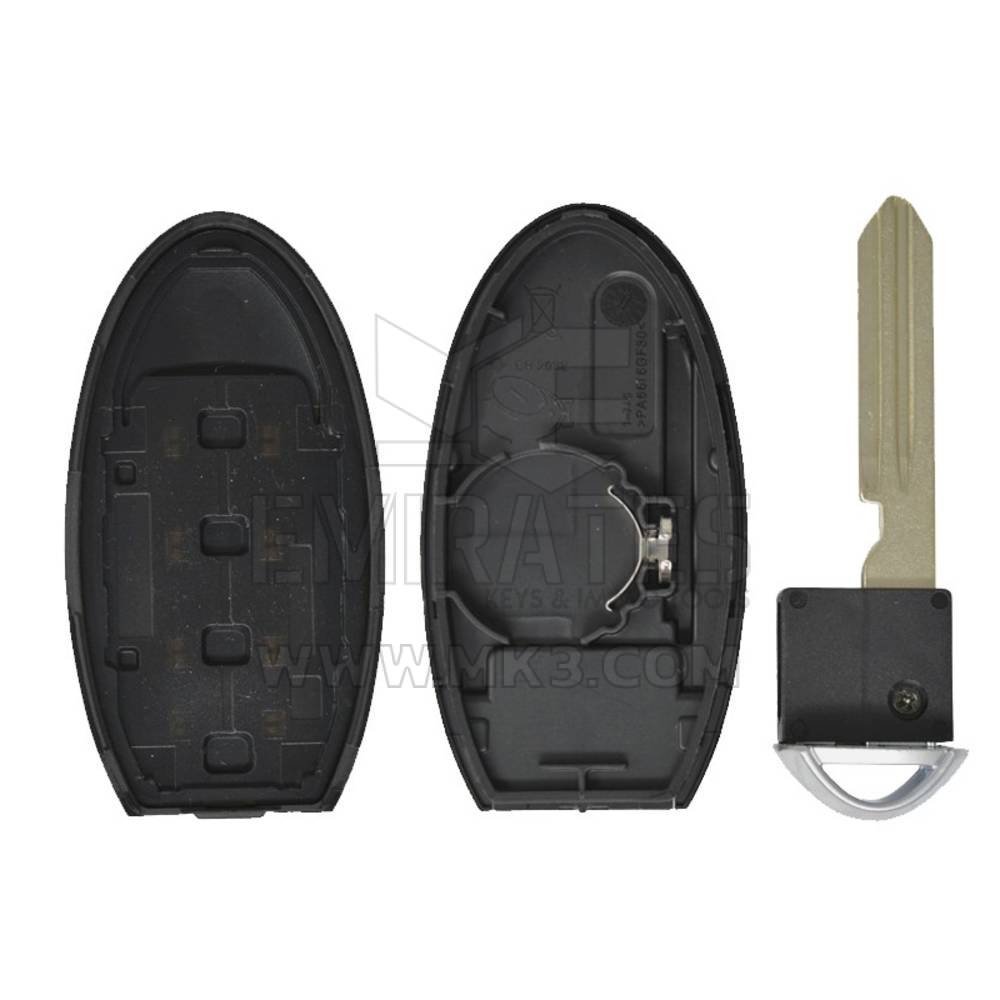 Carcasa para llave remota inteligente Infiniti del mercado de accesorios de alta calidad, tipo de batería izquierda con 3 + 1 botones, cubierta para llave remota Emirates Keys | Cayos de los Emiratos
