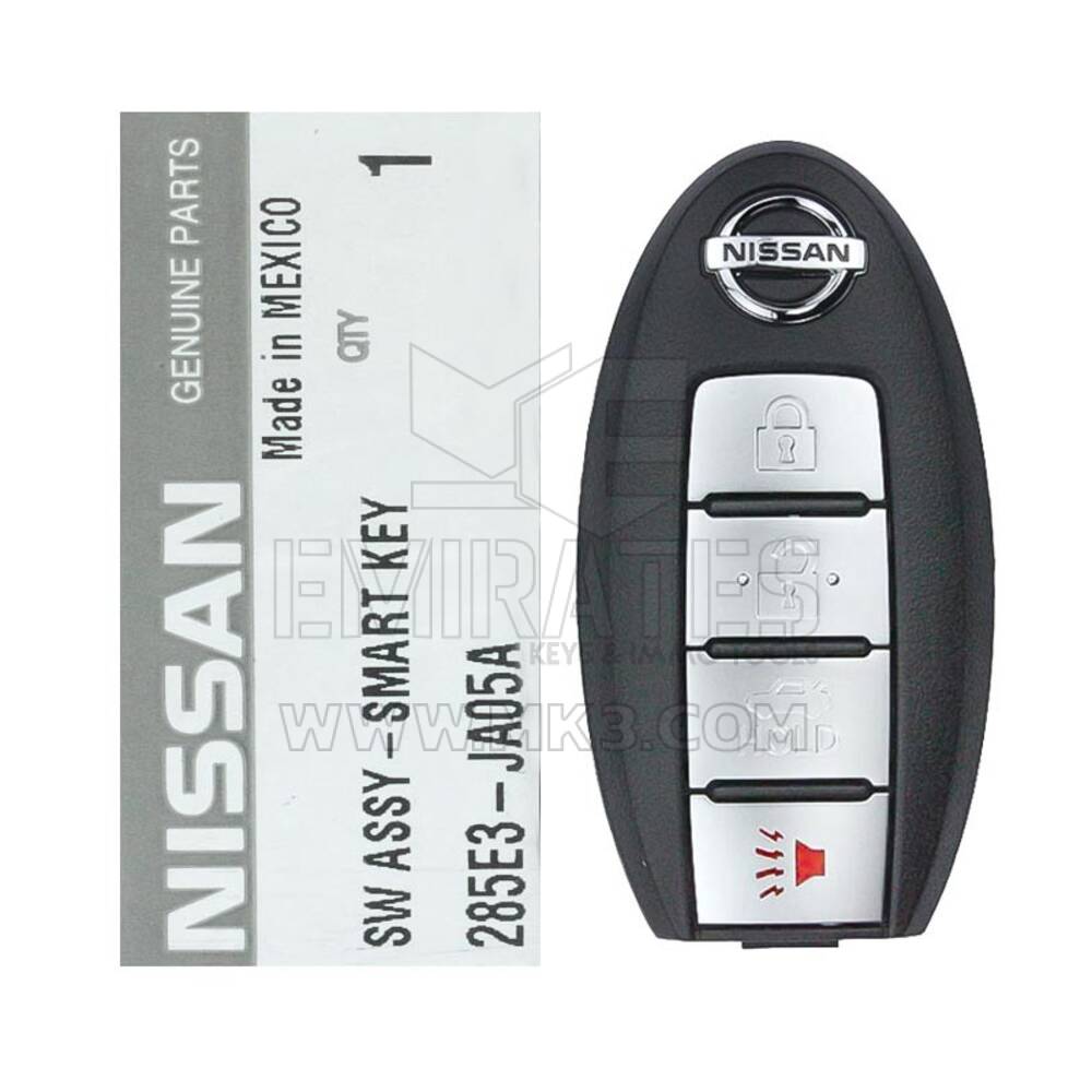 Nouvelle marque Nissan Maxima Altima 2007-2012 Véritable télécommande Smart Key 4 boutons 315 MHz 285E3-JA02A, 285E3-JA05A / FCCID : KR55WK49622 | Clés Emirates