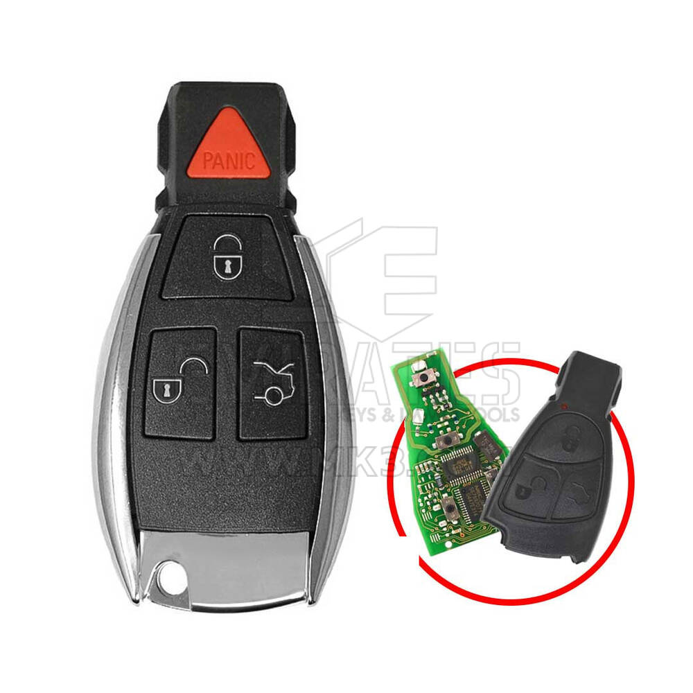 غطاء مفتاح Mercedes Chrome 3 + 1 تم تعديله للوحة NEC