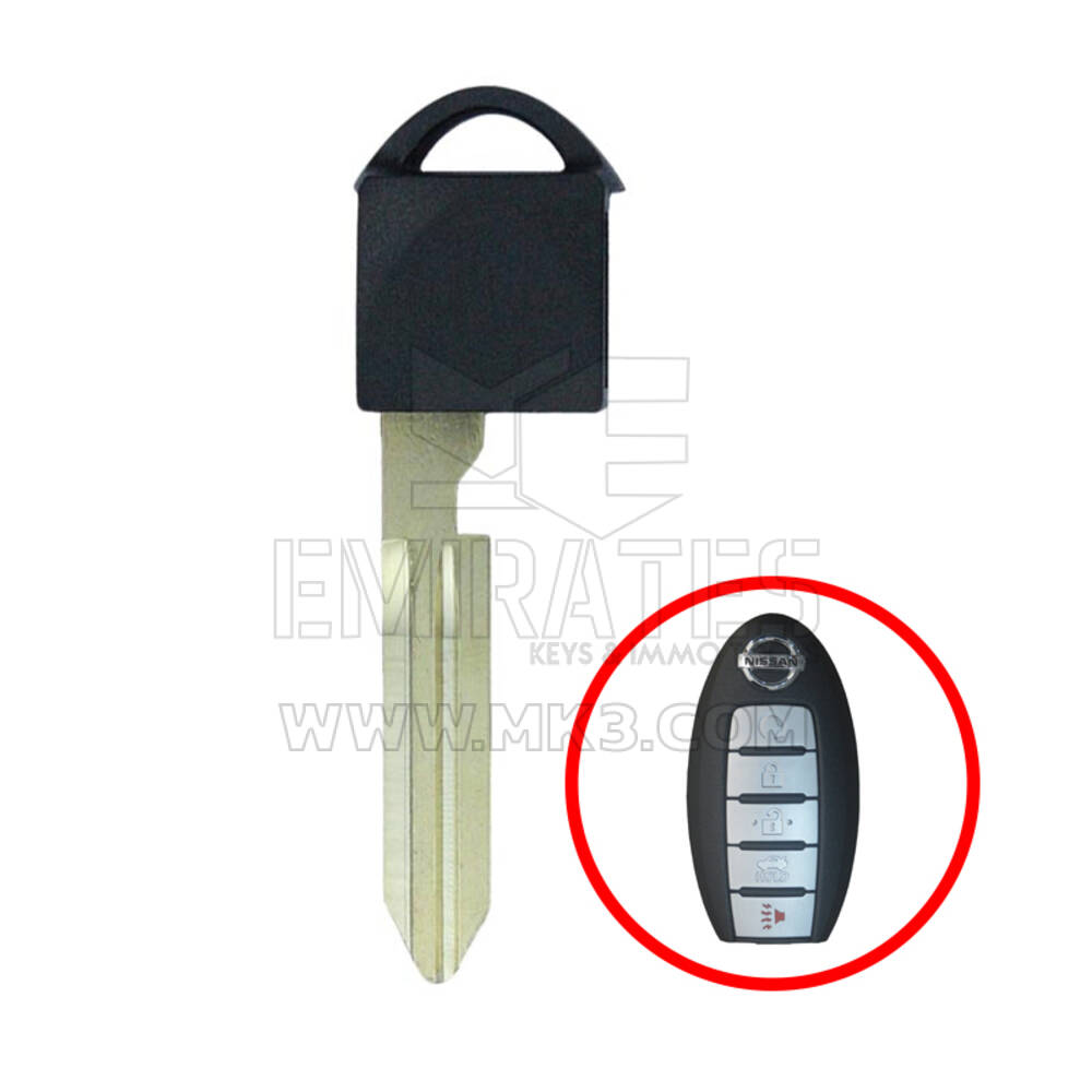 Hoja de llave de emergencia remota con llave inteligente Nissan
