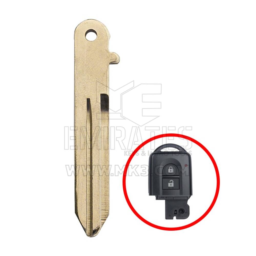 Nissan Qashqai Micra 2005 Smart Key Hoja de llave remota de emergencia