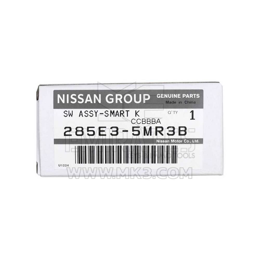 Nuova Nissan Ariya 2023 Chiave telecomando intelligente originale / OEM 3 + 1 pulsanti 433 MHz Numero parte OEM: 285E3-5MR3B - ID FCC: KR5TXPZ1 | 