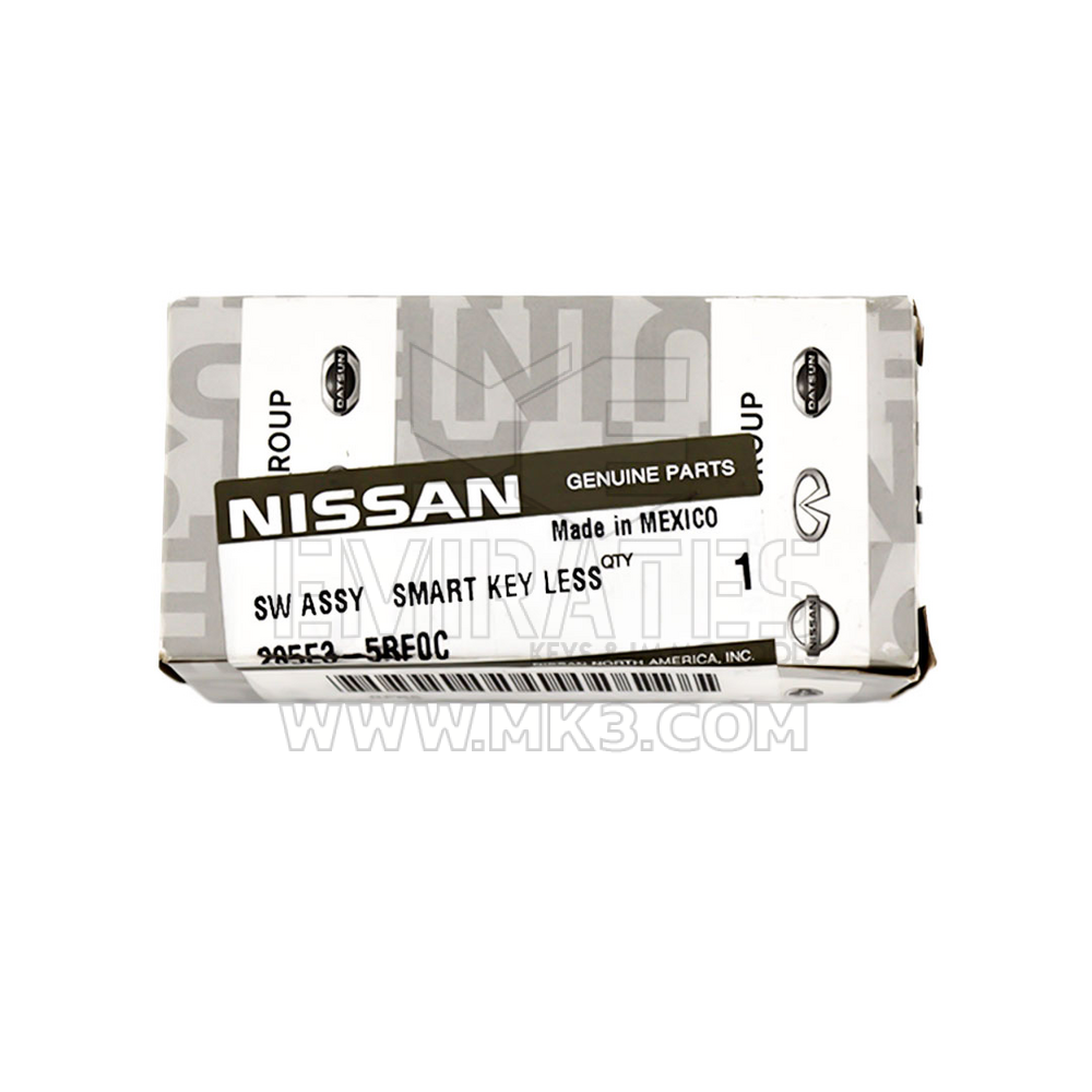 Nuovo telecomando intelligente Nissan Qashqai/X-Trail 2021 originale/OEM a 2 pulsanti 433 MHz Codice articolo produttore: 285E3-5RF0C, ID FCC: KR5TXN1 | Chiavi degli Emirati