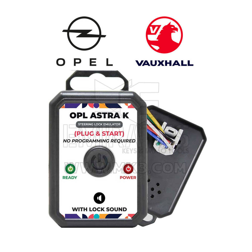 Emulador Opel - Emulador Vauxhall -Astra K Simulador de emulador de bloqueio de direção com som de bloqueio Plug and Start