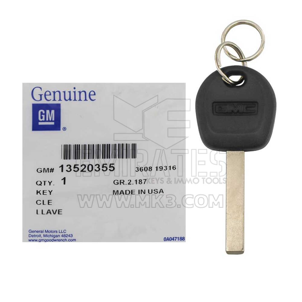 GMC Terrain 2010-2019 Genuin Transponder Key 13520355 | MK3