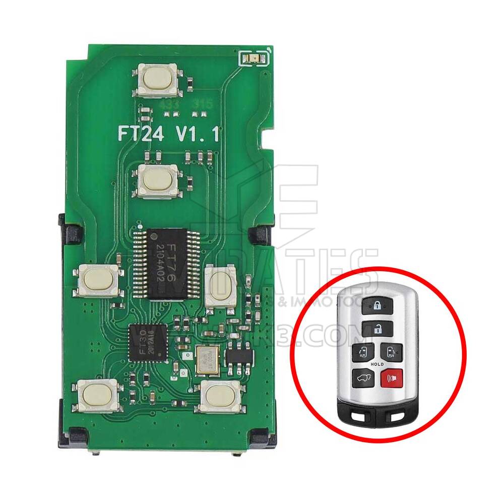 PCB de llave inteligente Lonsdor 5691B 315,12 MHz Toyota 4D 6B