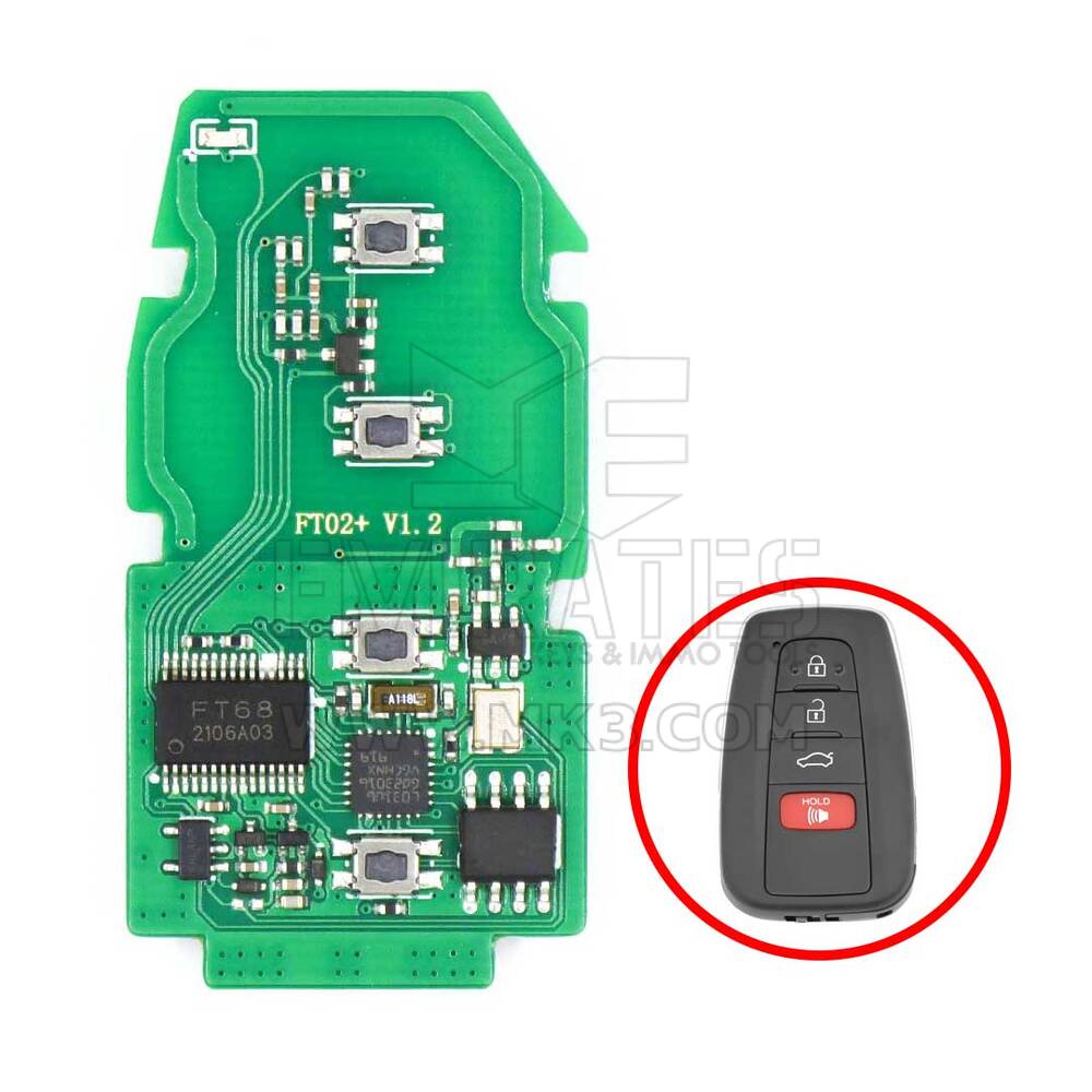 Lonsdor FT02-0410B 312MHz Toyota Smart Key PCB para K518 KH100