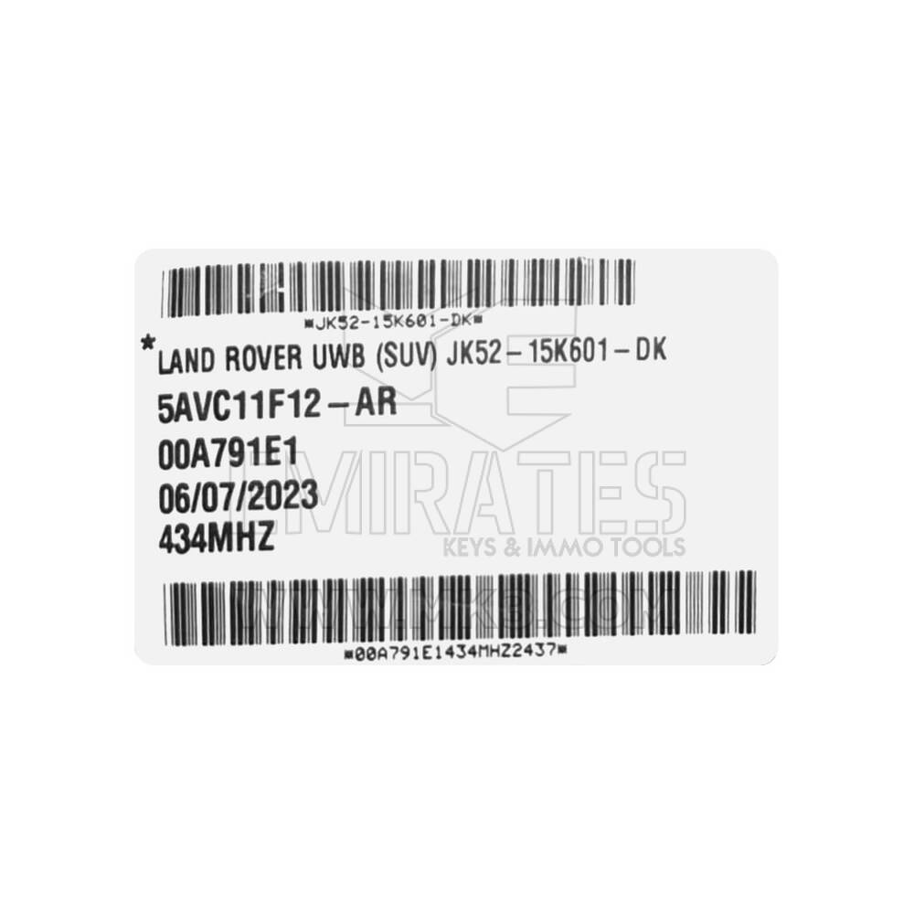 Clé télécommande intelligente d'origine / OEM pour Range Rover 2019-2024 5 boutons 433 MHz Numéro de pièce OEM : JK52-15K601-DK / LR116874 | Emirates Keys