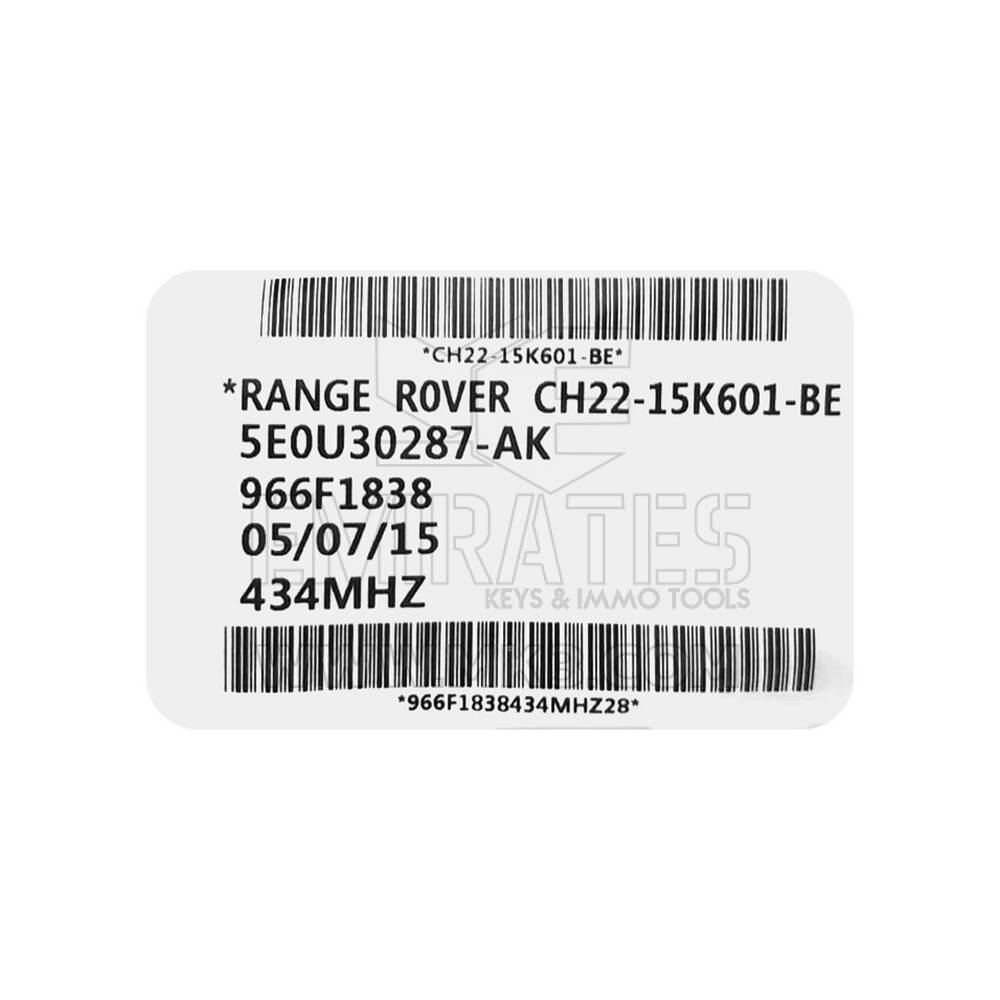 Как новый Range Rover 2010-2018, оригинальный/OEM смарт-ключ, 433 МГц, 5 кнопок, идентификатор транспондера: PCF7953P OEM-номер детали: 5E0U30287-AK | Ключи Эмирейтс