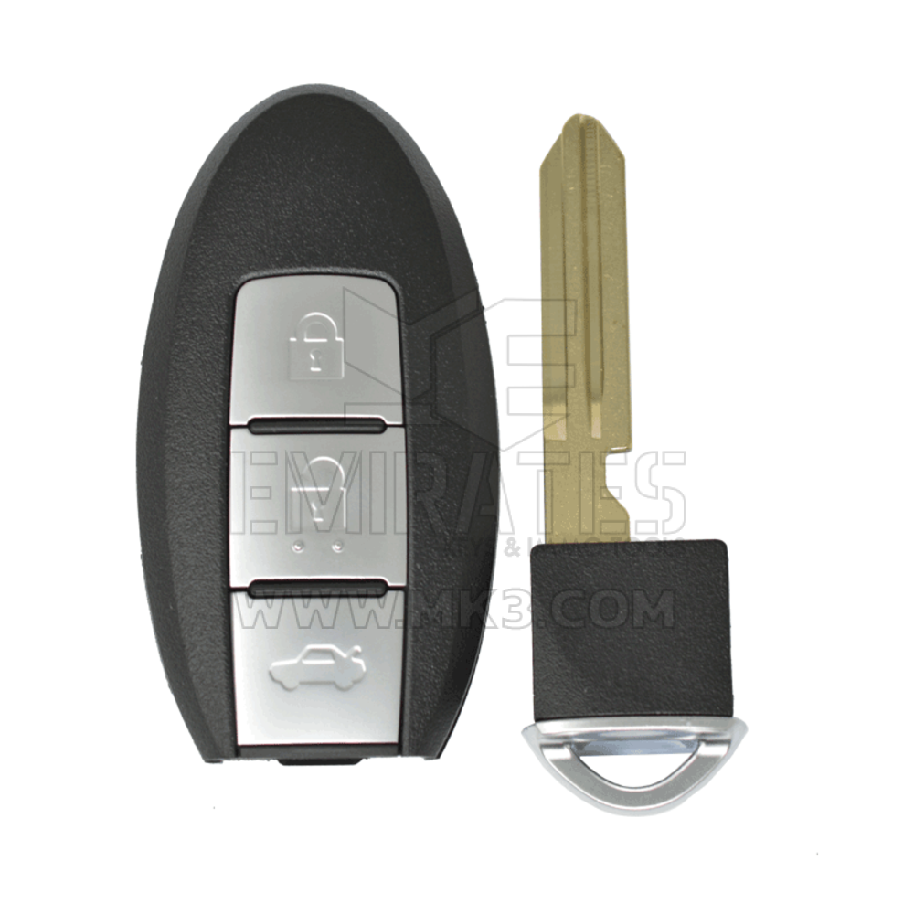 Pièces de rechange de haute qualité Nissan Infiniti Smart Key Shell 3 boutons type de batterie moyenne, remplacement des coques de porte-clés à bas prix | Clés des Émirats