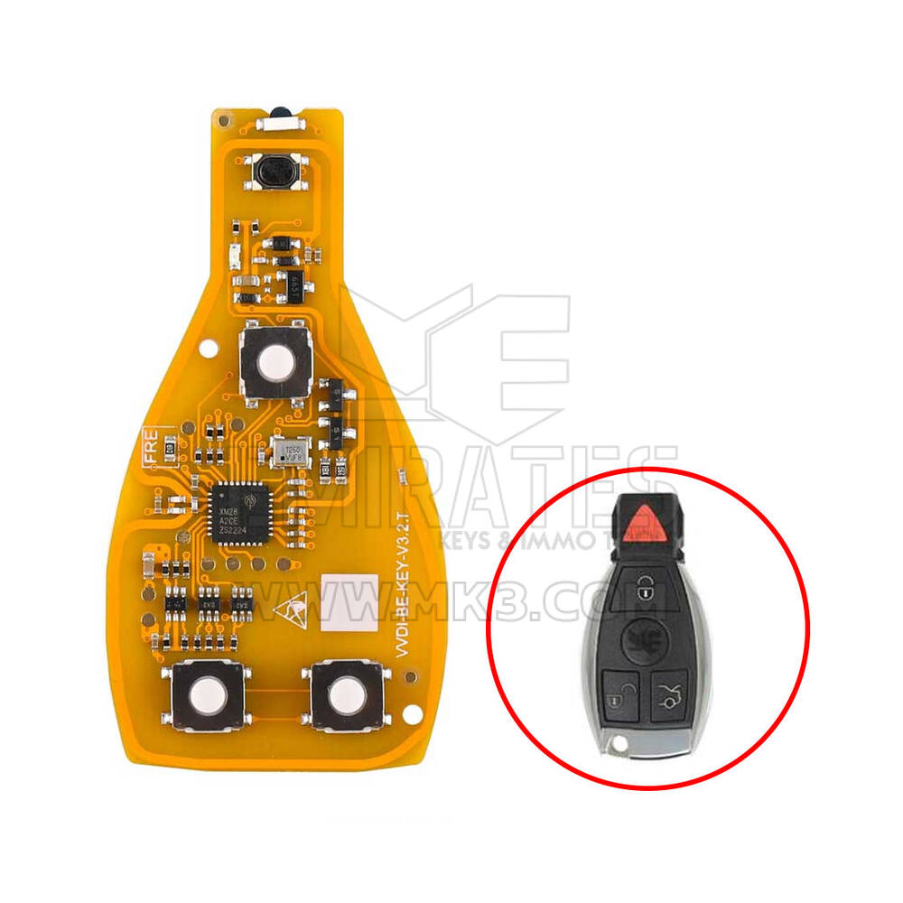 Xhorse VVDI MB Mercedes Benz BGA PCB colore giallo versione 4 pulsante 315/433 MHz XNBZT1GL tipo