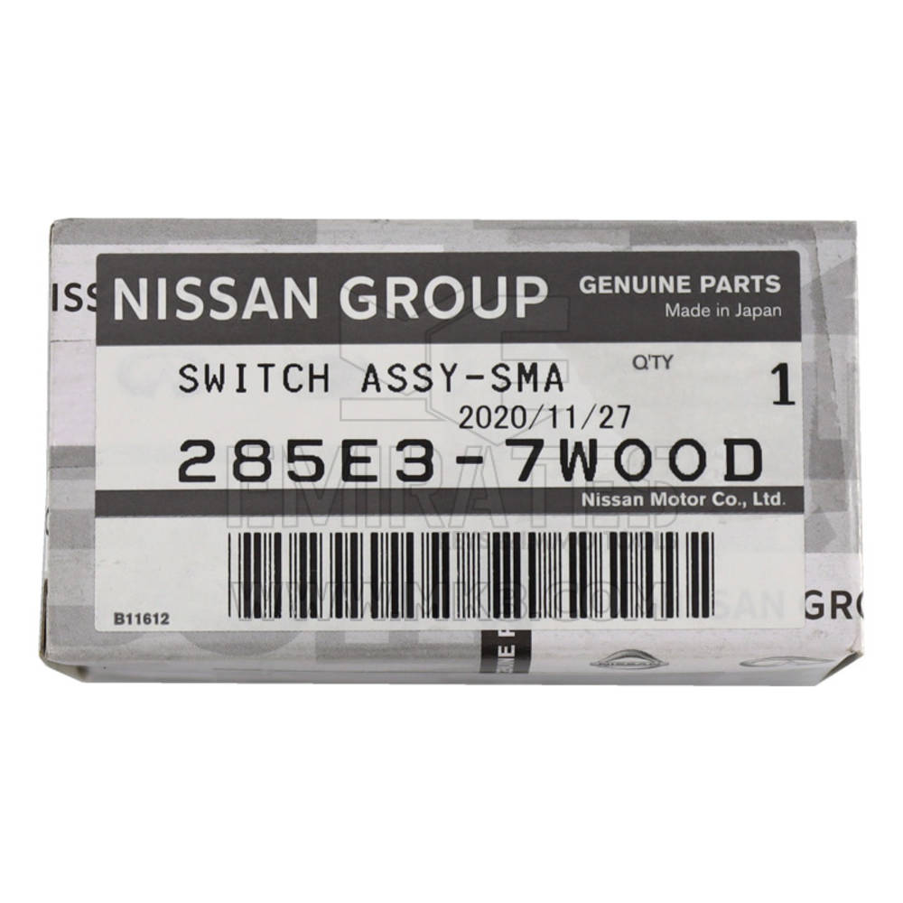 Brand New Nissan Juke 2004 Genuine/ OEM Smart Remote 2 Buttons 313MHz Manufacturer Part Number: 285E3-7W00D 285E37W00D | Emirates Keys