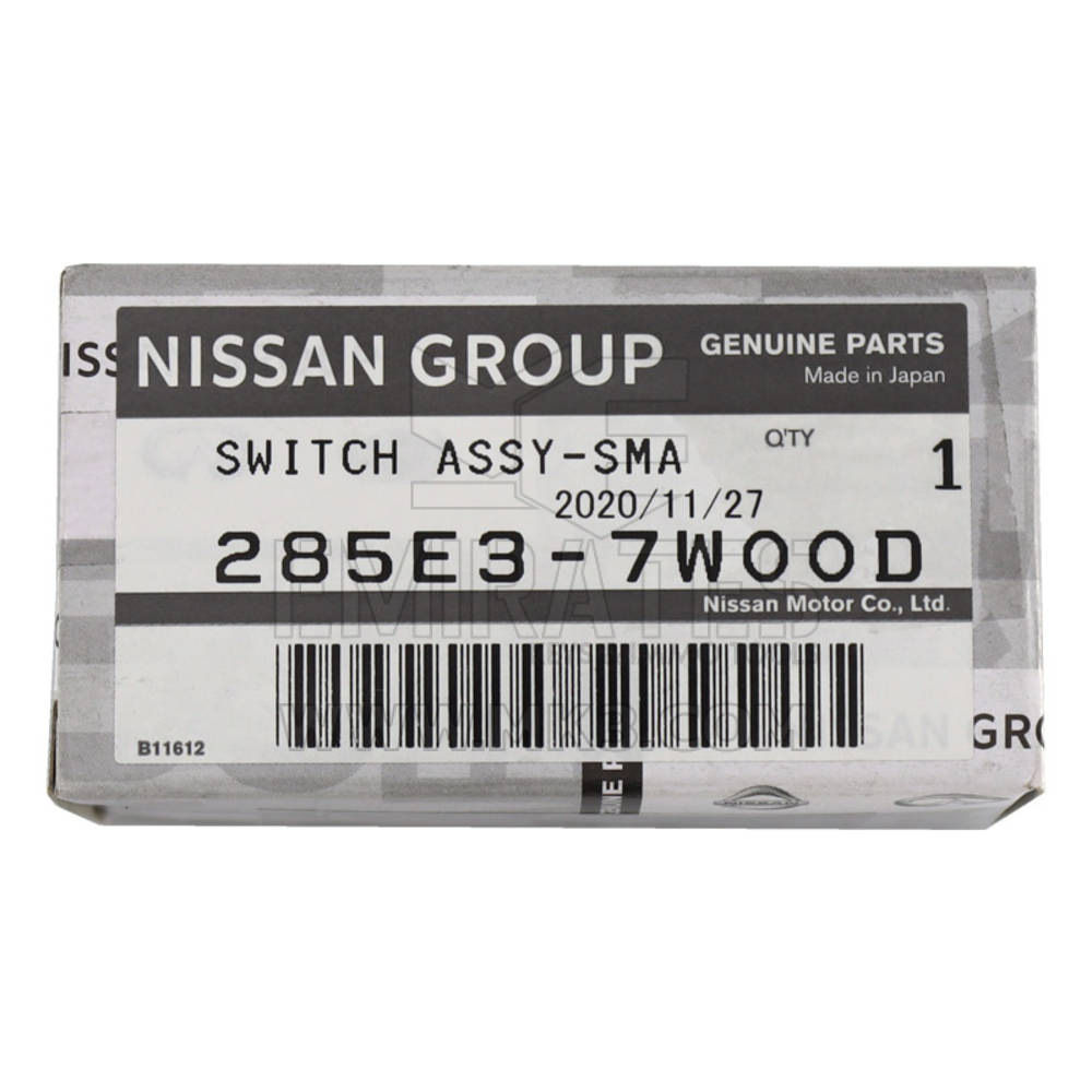 Brand New Nissan Juke 2004 Genuine/ OEM Smart Remote 2 Buttons 313MHz Número da peça do fabricante: 285E3-7W00D 285E37W00D | Chaves dos Emirados