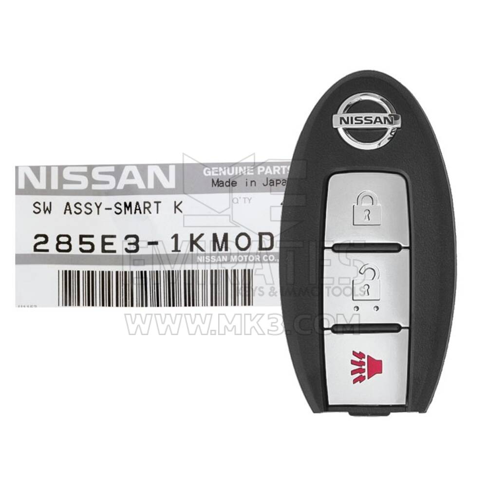 Nissan Versa Juke 808 2014 Usado Llave Inteligente Original de 3 Botones y 315MHz 285E3-1KM0D, 285E31KM0D / FCC ID: CWTWB1U808 | Cayos de los Emiratos