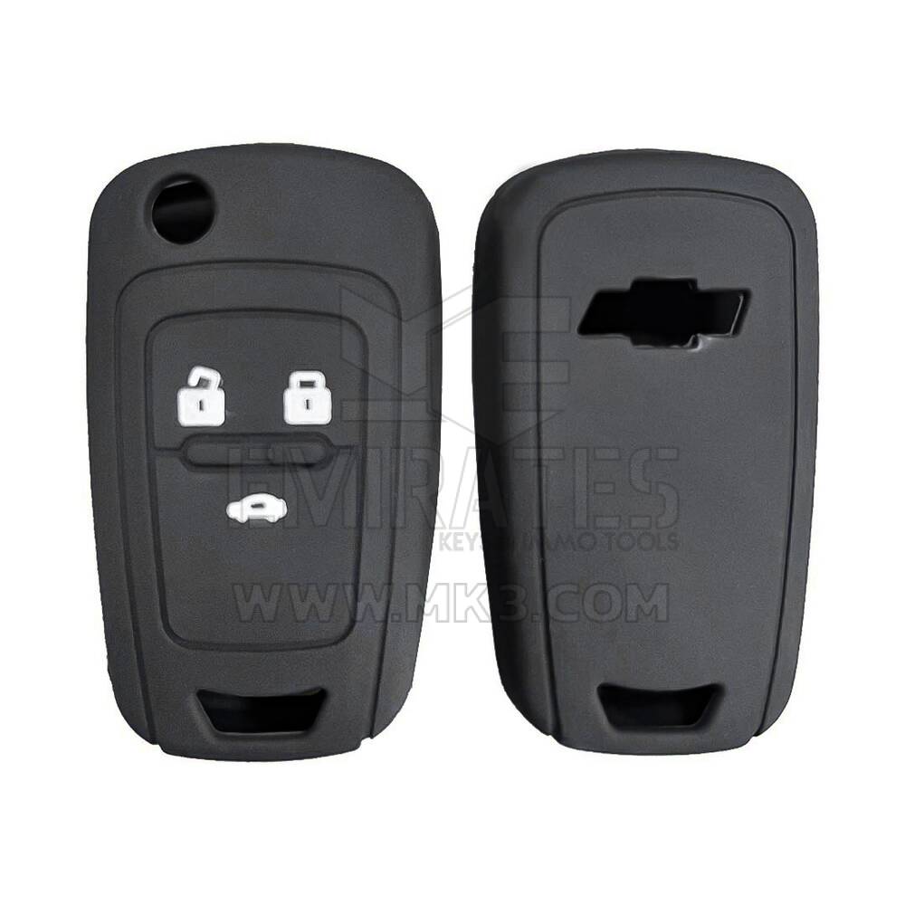 Funda de silicona para Chevrolet 2010-2017 Flip Remote Key 3 botones