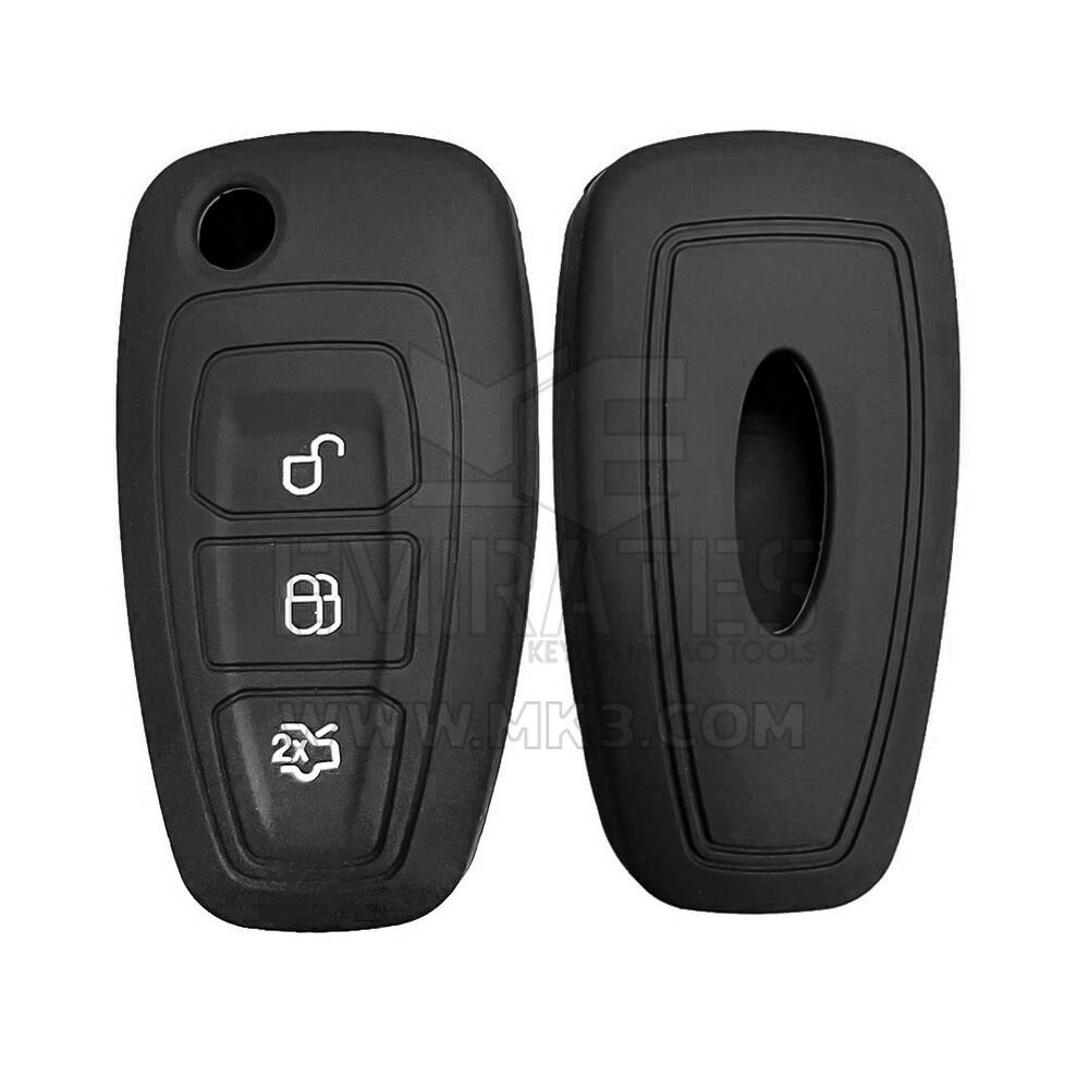 Funda de silicona para Ford 2011-2017 Flip Remote Key 3 Botones