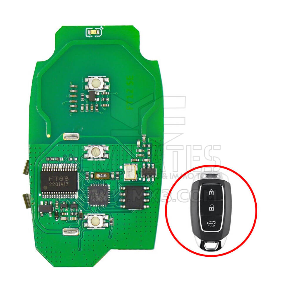 Lonsdor PS6000B Akıllı Uzaktan Anahtar PCB Hyundai / Kia için 4 Düğme 8A Transponder