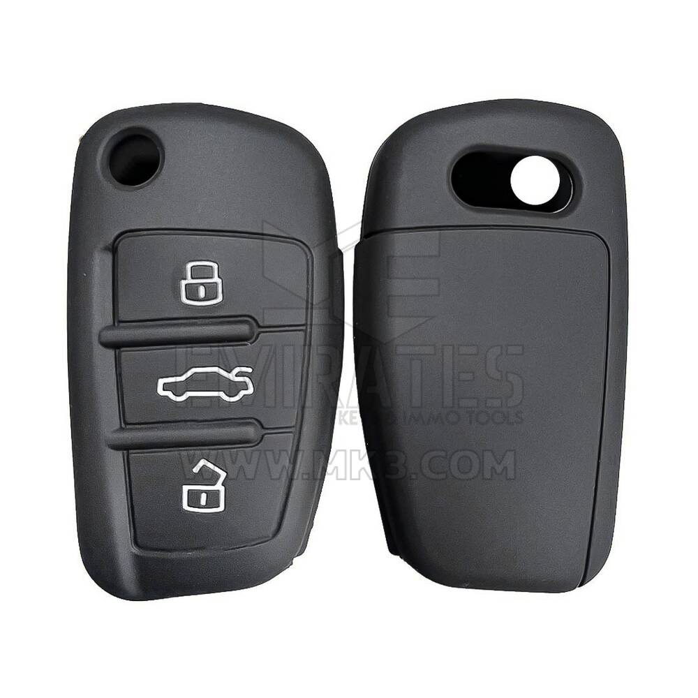 Capa de silicone para chave remota Audi Flip 3 botões