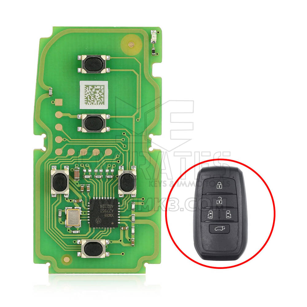 Xhorse XSTO20EN Toyota Universal Smart Key PCB 5 Buttons