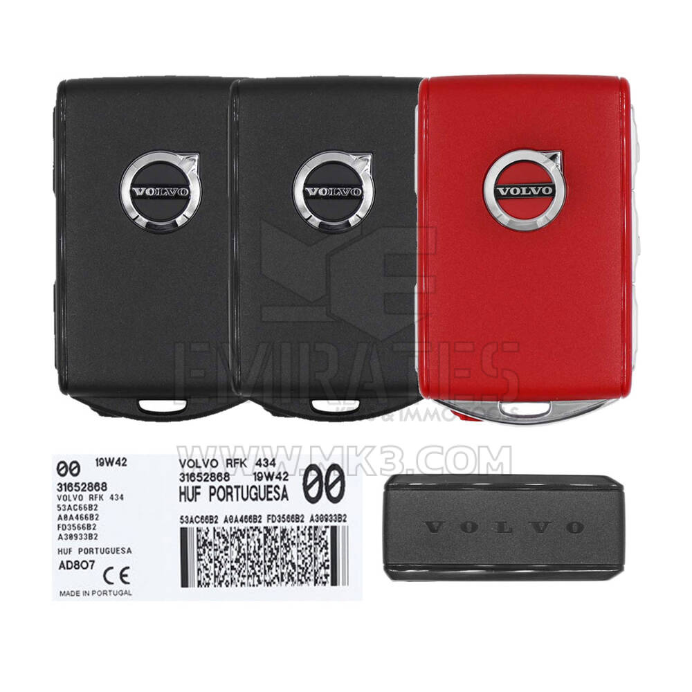 Volvo Genuine Smart chiave remota Set 4 pulsanti 434MHz 31652868