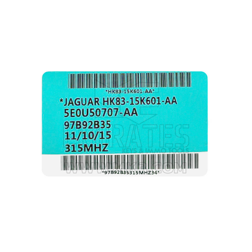 Nueva llave remota inteligente Jaguar genuina/OEM 5 botones 315MHz HK83-15K601-AC / HK83-15K601-AA Alta calidad El mejor precio Ordene ahora | Cayos de los Emiratos