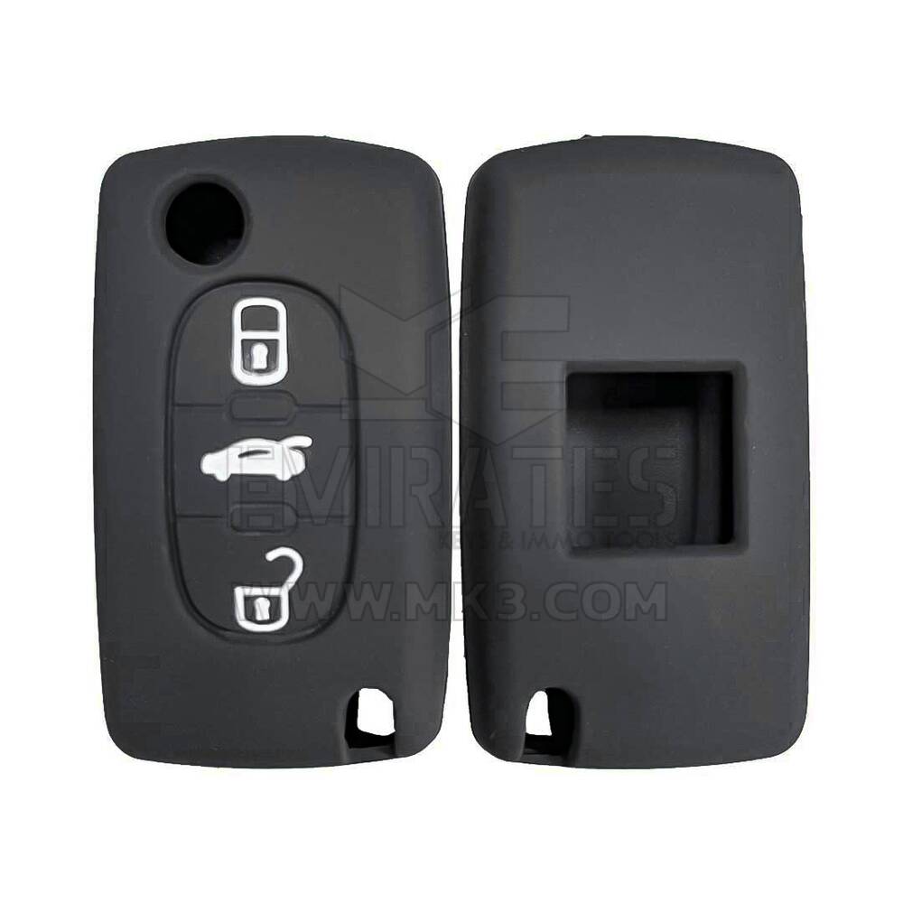 Coque en silicone pour Peugeot Citroen 2006-2014 clé à distance 3 boutons