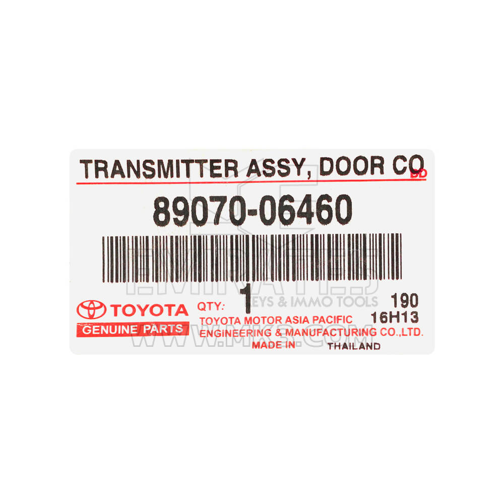 New Toyota Camry 2012-2015 Genuine / OEM Remote Key 4 Buttons 433MHz OEM Part Number: 89070-06460 , 8907006460 | MK3
