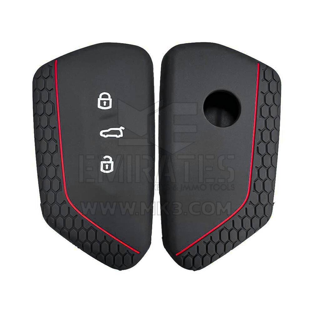 Coque en silicone pour clé à distance intelligente Volkswagen Golf 8 KD B33 3 boutons