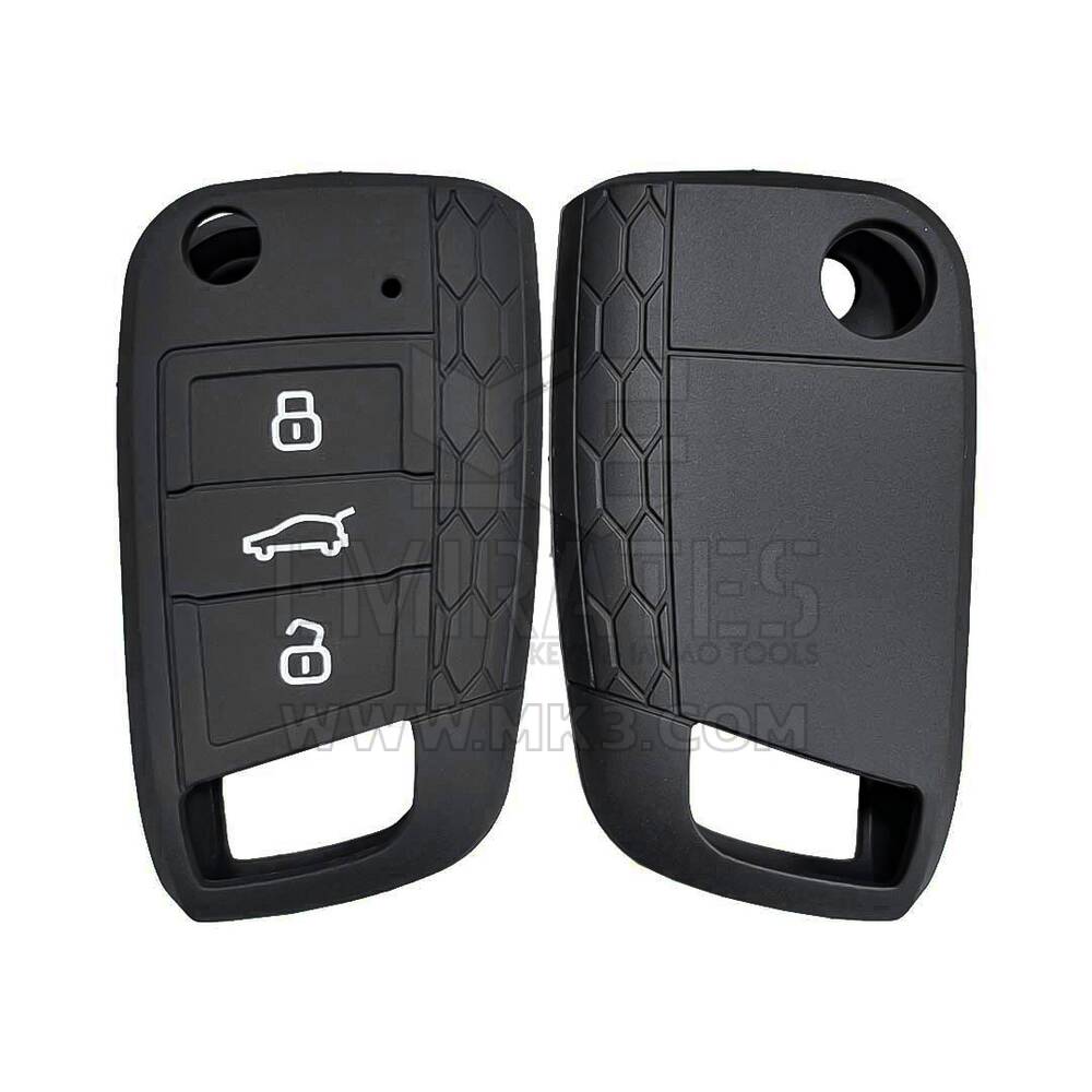 Coque en silicone pour clé à distance Volkswagen Type A Flip 3 boutons