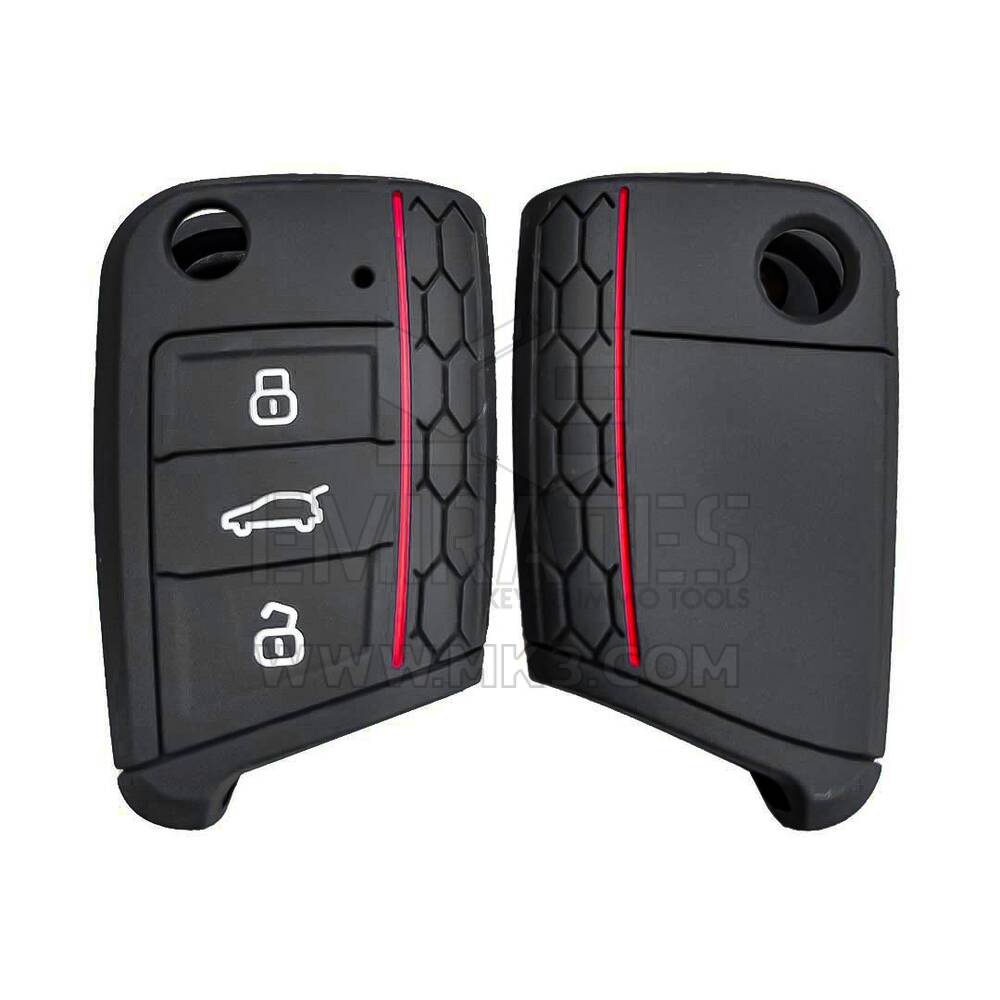 Silicone Case For Volkswagen Type C Flip Remote Key 3 Buttons