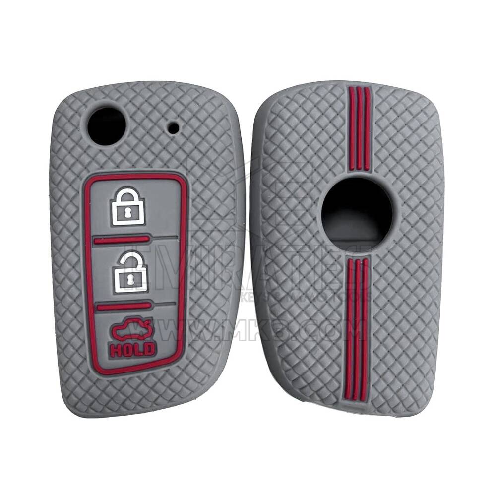 Nissan Flip Remote Key 3 Düğmeler İçin Silikon Oyulmuş Kılıf
