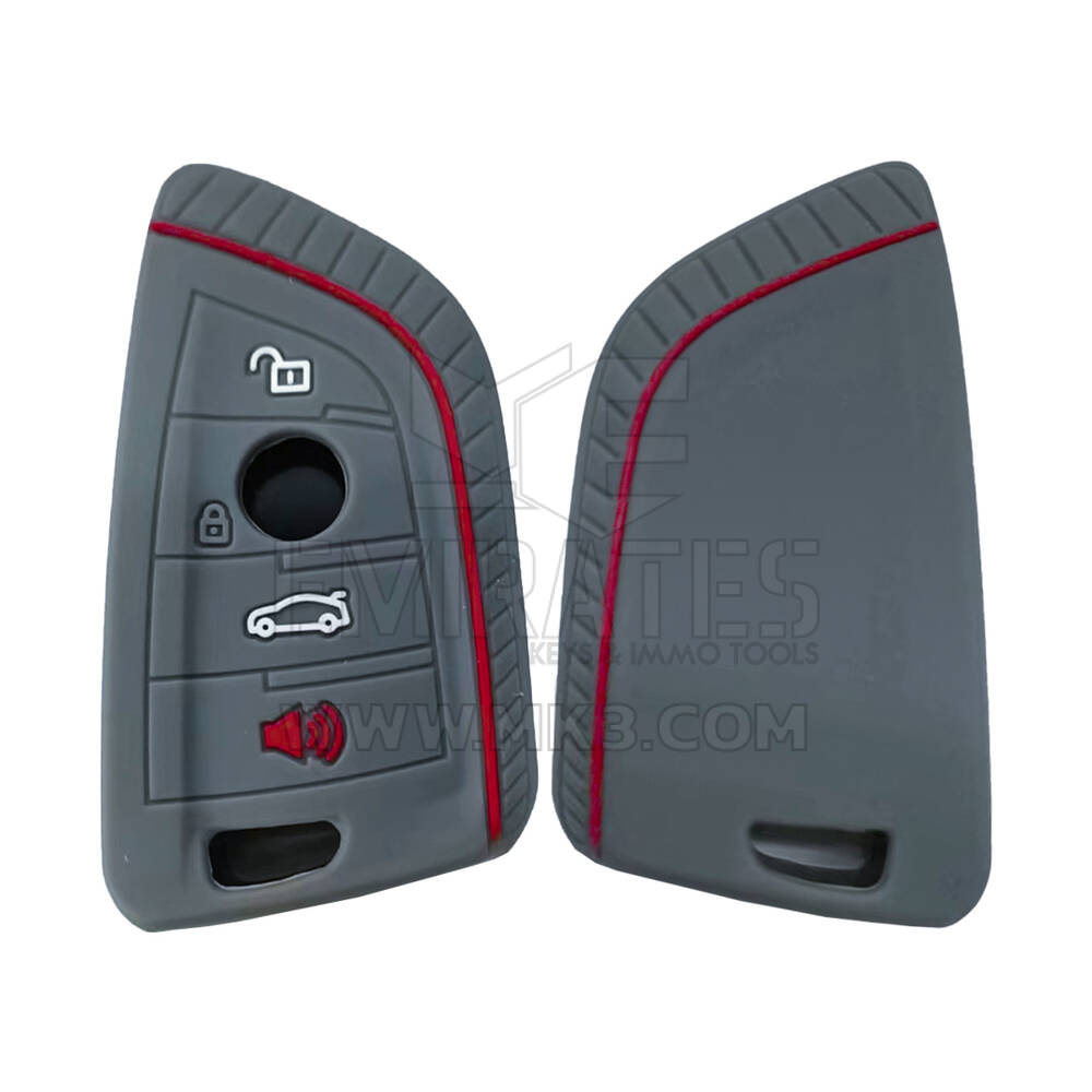 Funda de silicona grabada para BMW FEM F Series Remote Key 3 + 1 botones