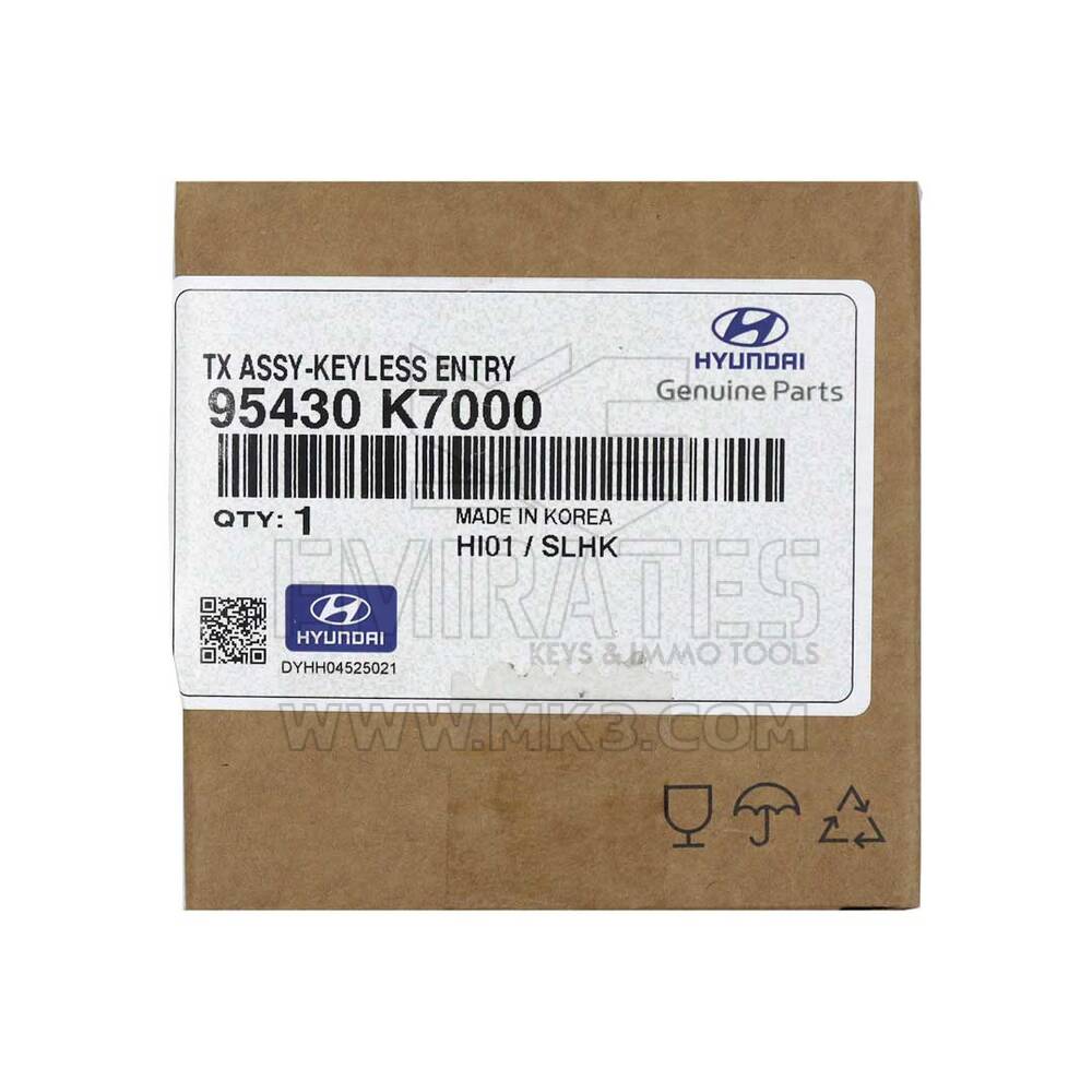 New Hyundai I10 2016-2019 Genuine / OEM Flip Remote Key 3 Buttons 433MHz OEM Part Number: 95430-K7000 | Emirates Keys
