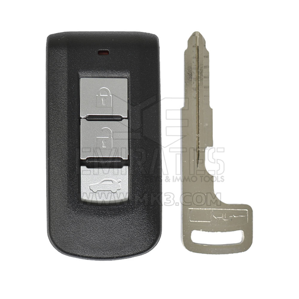 New Aftermarket Mitsubishi Smart Remote Key Shell 3 Buttons Black Color High Quality Best Price | Emirates Keys