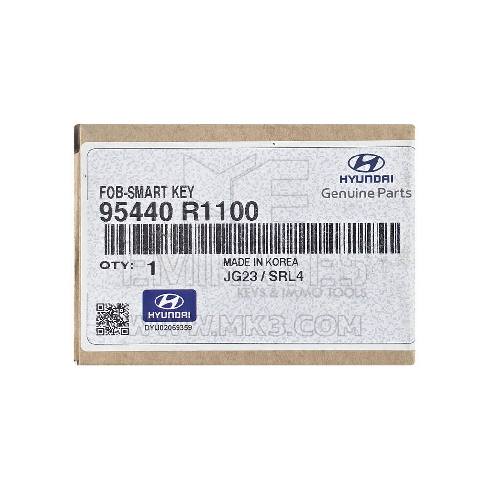 Nuova chiave telecomando intelligente originale Hyundai HB20 2022 / OEM 3+1 pulsanti 433 MHz Numero parte OEM: 95440-R1100, 95440R1100 | Emirates Keys