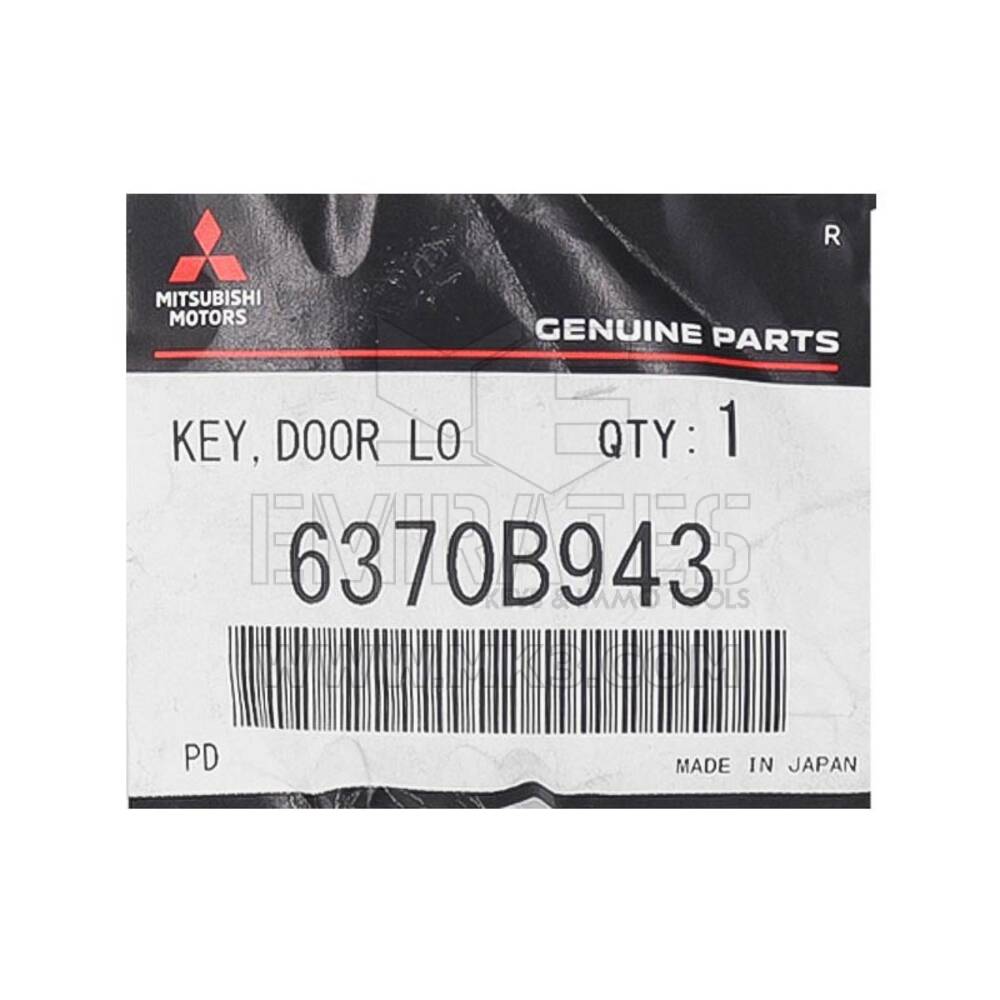 Nuevo Mitsubishi Lancer 2019-2020 Genuine/OEM Key Head Remote 3 botones 433MHz Número de pieza del fabricante: 6370B943 / FCCID: J166E | Claves de los Emiratos