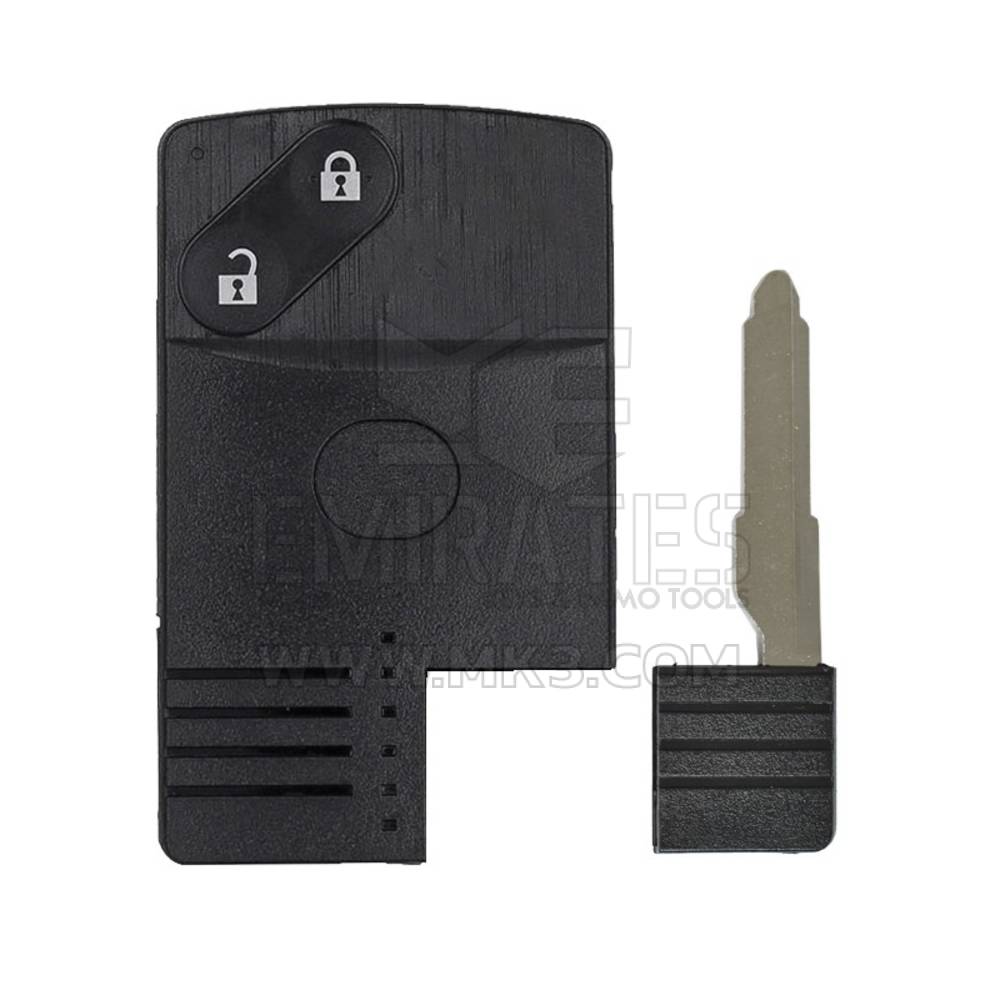 Coque de télécommande de carte Mazda de haute qualité 2 boutons, étui à distance pour clés Emirates, couvercle de clé à distance de voiture, remplacement de coques de porte-clés à bas prix.