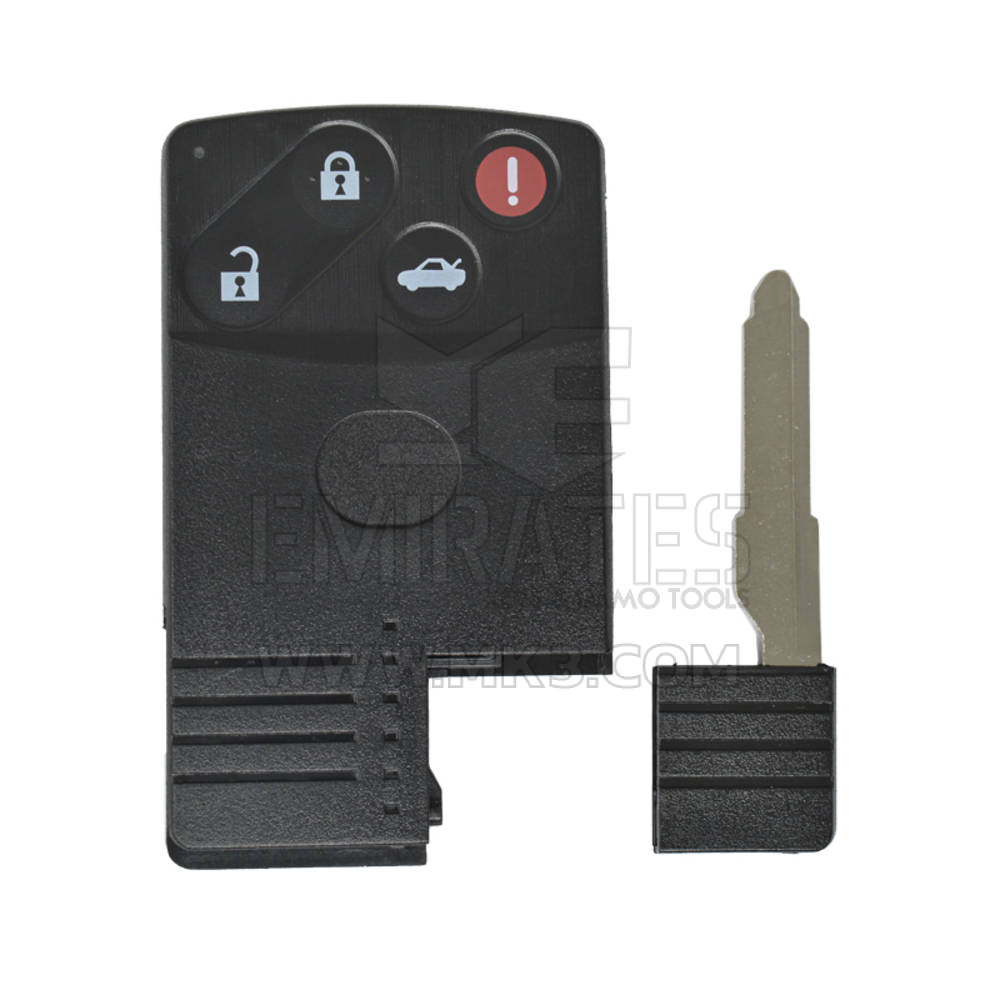 Coque de télécommande de carte Mazda de haute qualité, 4 boutons, couvercle de clé à distance Emirates Keys, remplacement de coques de porte-clés à bas prix.