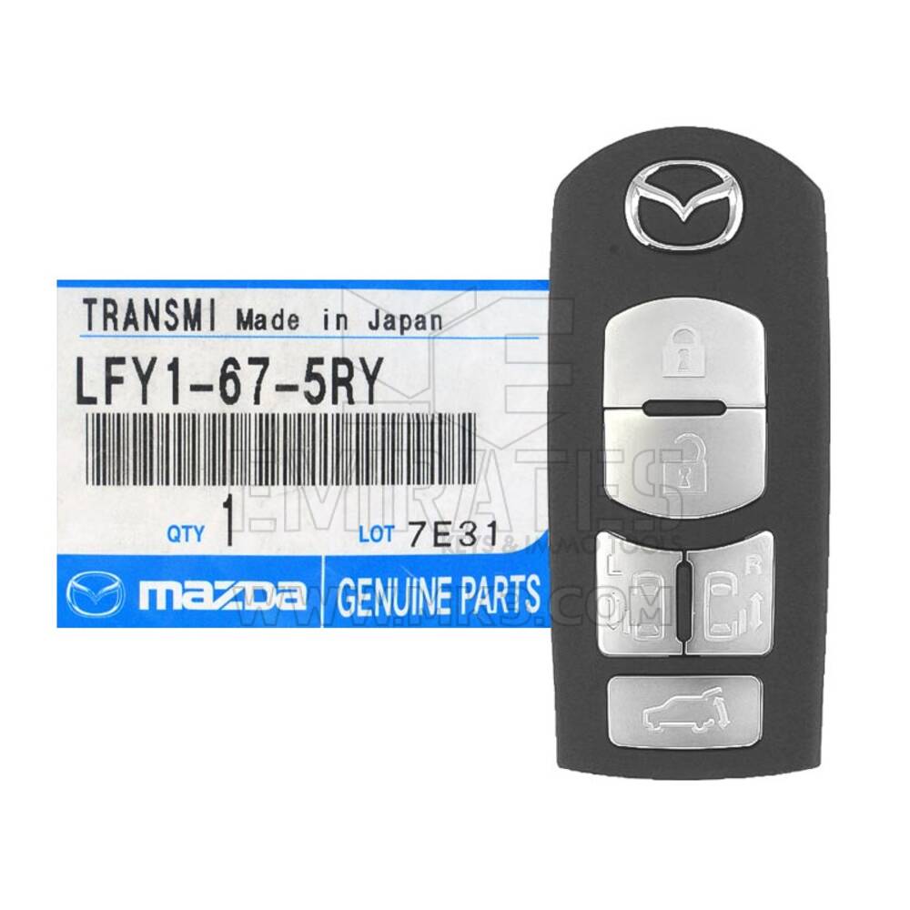 NOVO Mazda 2009 Original/OEM Smart Remote Key 5 Botões 433MHz LFYI-67-5RY LFY1675RY - FCCID: SKE11B-04 | Chaves dos Emirados