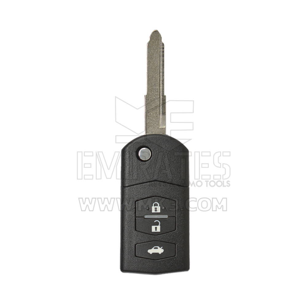 غلاف مفتاح التحكم عن بعد Mazda Flip عالي الجودة 3 أزرار مع رأس، حافظة مفاتيح الإمارات عن بعد، غطاء مفتاح السيارة عن بعد، استبدال أغطية المفاتيح بأسعار منخفضة.