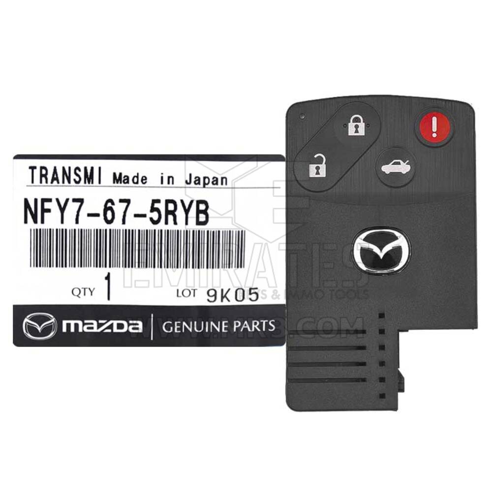 GENUINE PARTS Mazada MX-5 Smart Remote Card 4 Button 315MHz NFY7-67-5RYB ، مفاتيح التحكم عن بعد الأصلية ، اشترِ الآن | الإمارات للمفاتيح