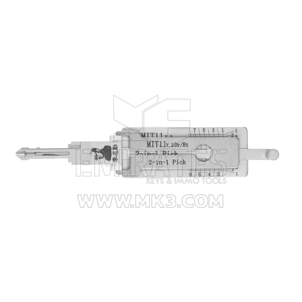 Outil de décodeur de sélection 2 en 1 d'origine Lishi MIT11 v.2 pour Mitsubishi (porte)