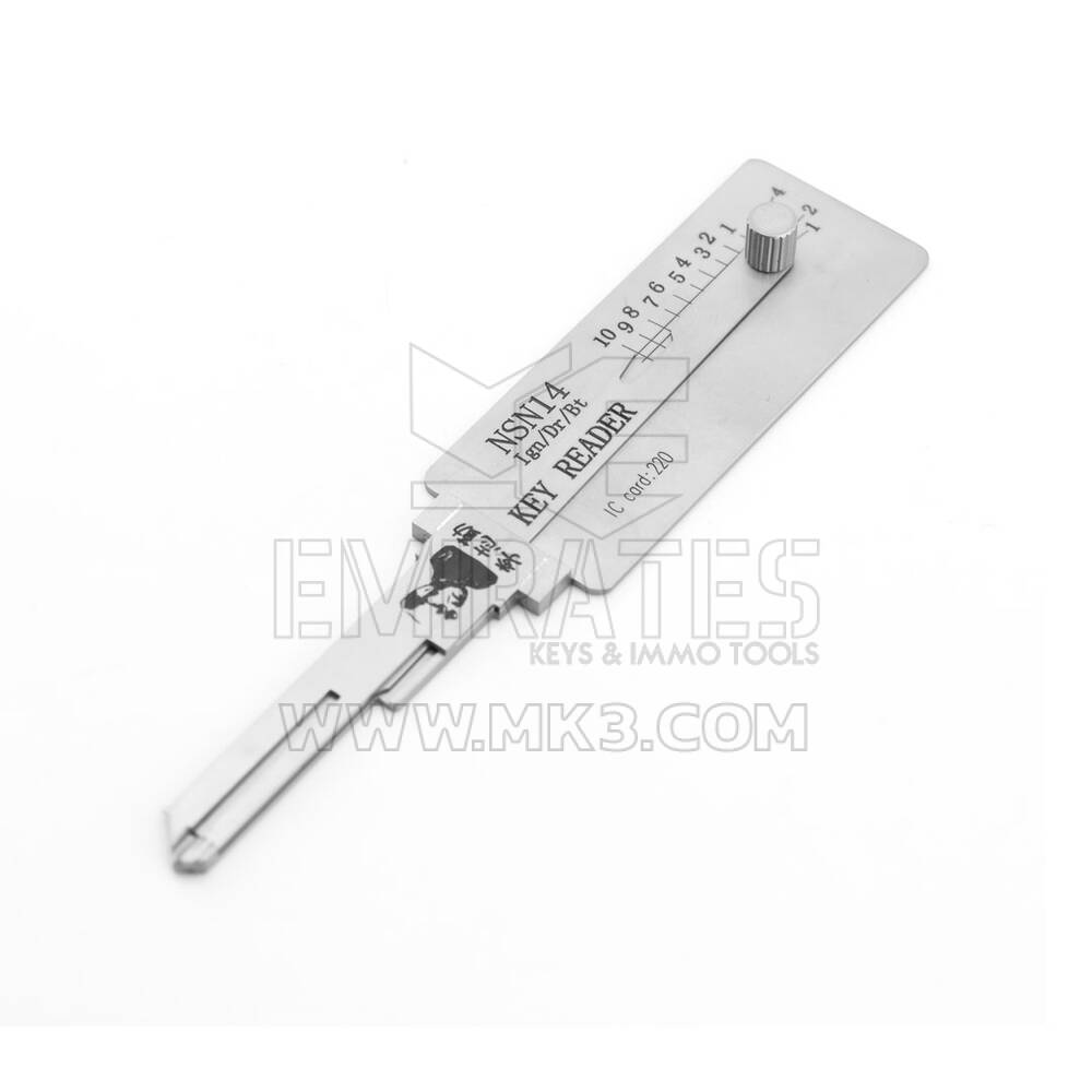 Nueva herramienta de lectura decodificadora de selección Lishi original NSN14-AG NUEVO FORMATO para Nissan Subaru Suzuki Tipo antideslumbrante | Emirates Keys