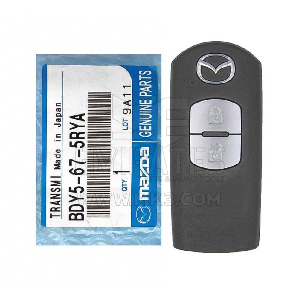 Nouvelle Mazda 3 2008-2011 Clé à distance intelligente d'origine/OEM 2 boutons 433 MHz Numéro de pièce du fabricant : BDY5-67-5RYA sans transpondeur | Clés Emirates