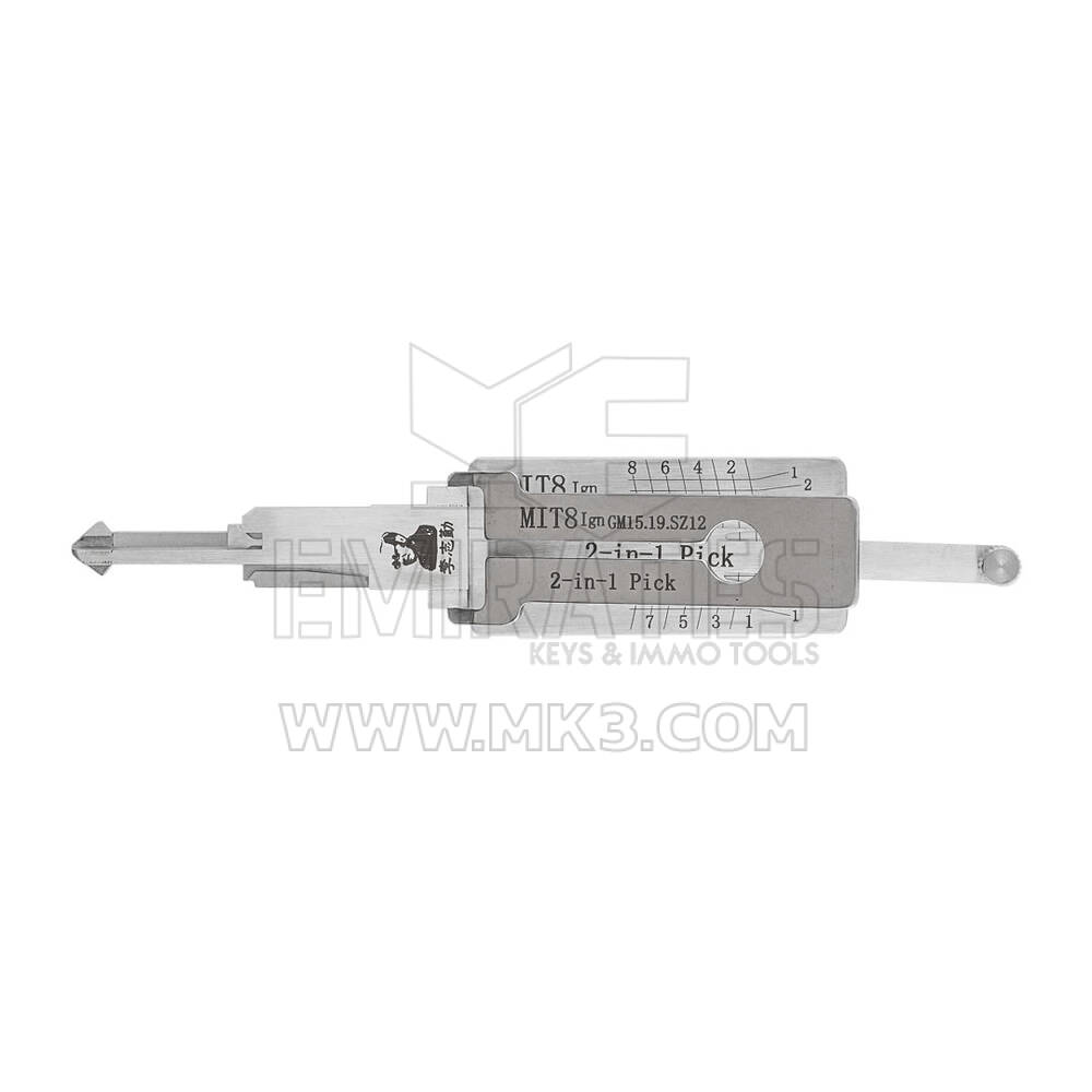 Strumento decodificatore di prelievo 2 in 1 originale Lishi MIT8 (GM15/GM19/SZ12) per Mitsubishi